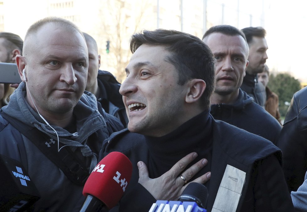 Volodymyr Zelenskyj coby prezidentský kandidát na Ukrajině