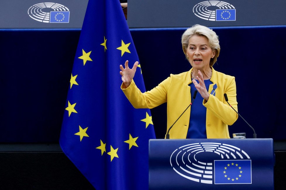 Ursula von der Leyenová v europarlamentu přednesla Zprávu o stavu Evropské unie.