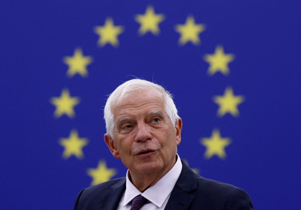 Šéf eurodiplomacie Josep Borrell ve Štrasburku (13. 9. 2022).