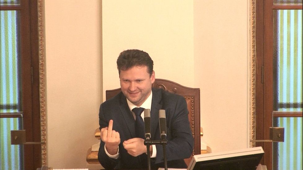 Předseda Sněmovny Radek Vondráček (ANO) ve Sněmovně (22. 1. 2020)