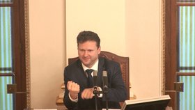 Předseda Sněmovny Radek Vondráček (ANO) ve Sněmovně (22. 1. 2020)