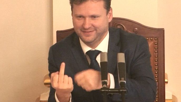 Předseda Sněmovny Radek Vondráček (ANO) ve Sněmovně (22. 1. 2020)