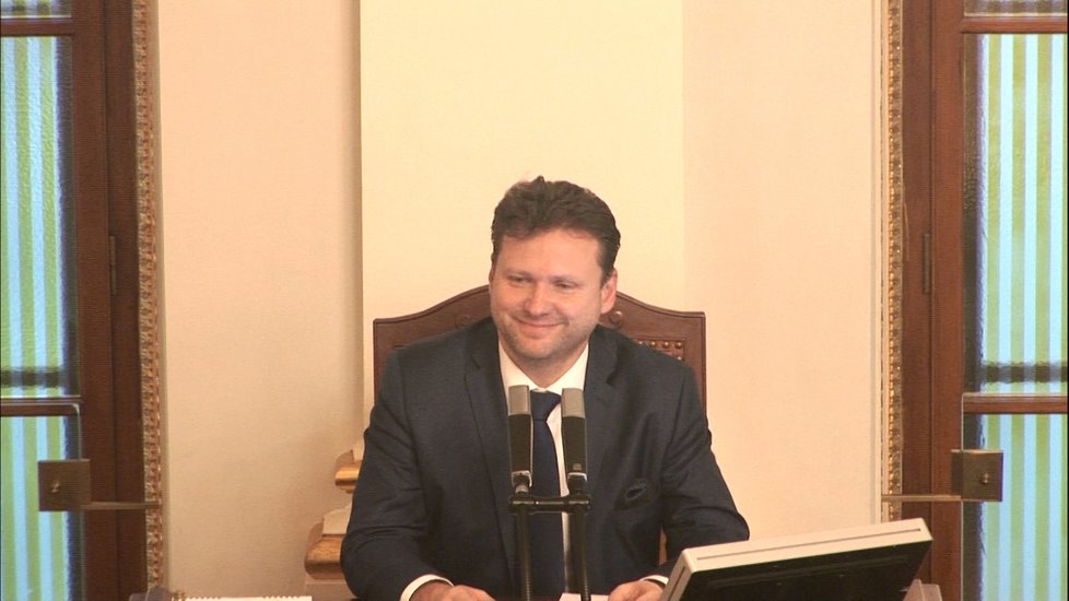 Předseda Sněmovny Radek Vondráček (ANO) ve Sněmovně (22. 1. 2020)