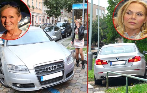Helena Vondráčková a Dagmar Havlová si s parkováním nedělají těžkou hlavu.