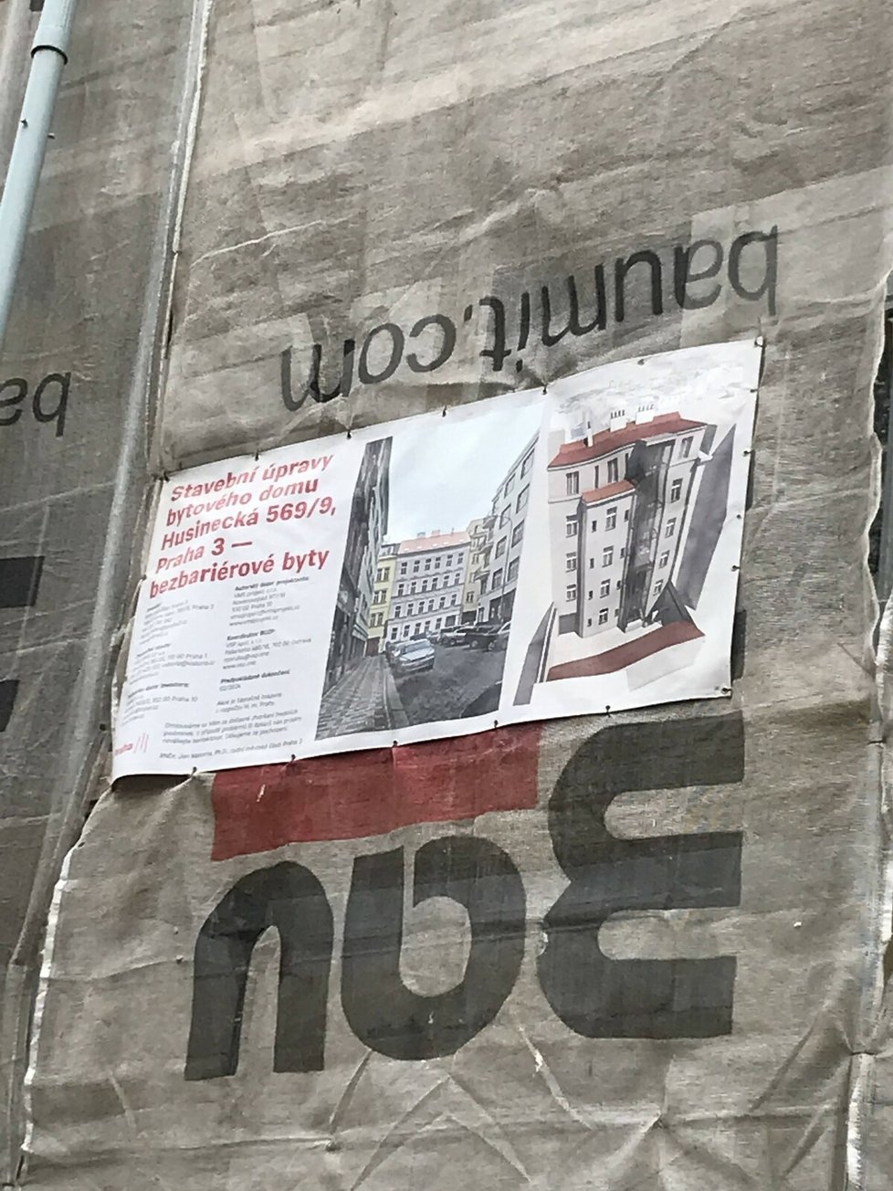 Rekonstrukce bezbariérových bytů v Praze 3 na adrese Husinecká 9