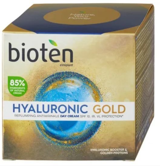 Vyplňující denní krém Hyaluronic Gold, bioten, 229 Kč (50 ml)