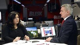 Hradní kancléř Vratislav Mynář ve studiu Blesk TV