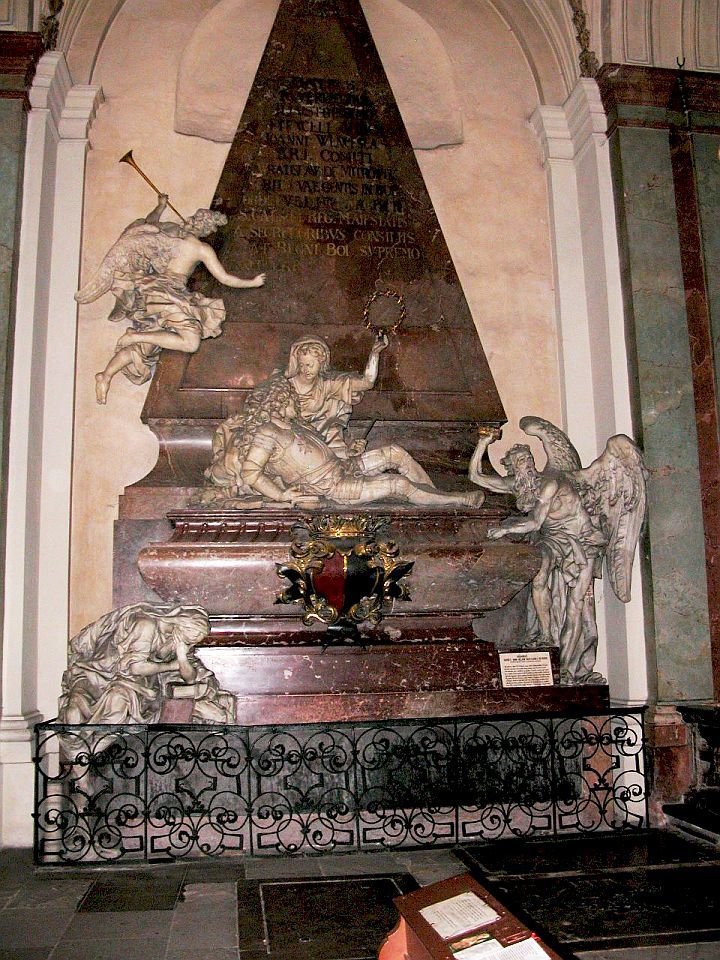 V této hrobce zaživa pohřbili šlechtice Václava Vratislava z Mitrovic.