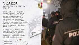 Neznámý vrah zavraždil v roce 2013 v Liberci muže bez domova.