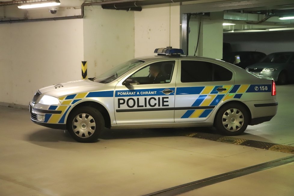 Podezřelou ženu vezlo k vazebnímu soudu policejní auto se zatemnělými skly.