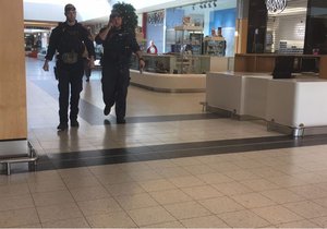 Žena kradla v obchodním centru, odvedli si ji policisté. Ilustrační foto.