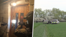 Snímek ze zatčení podezřelého z vraždy u Sečovců / Místo nálezu těla ženy (†28)