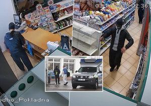 Policie zveřejnila záběry vraždy: Dva zakuklenci zastřelili Janu S. z benzínky ve Veltrusích.