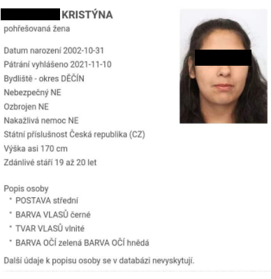 Kristýnku našli mrtvou přibližně 10 kilometrů od domova.