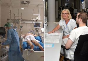 Pracoviště Anesteziologicko- -resuscitační kliniky ve Fakultní nemocnici u sv. Anny. Zde se na speciálních přístrojích léčí pacienti s nejtěžším průběhem covidu-19.