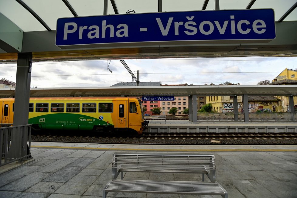 Nově zrekonstruovaná železniční stanice Praha-Vršovice. (24. září 2021)