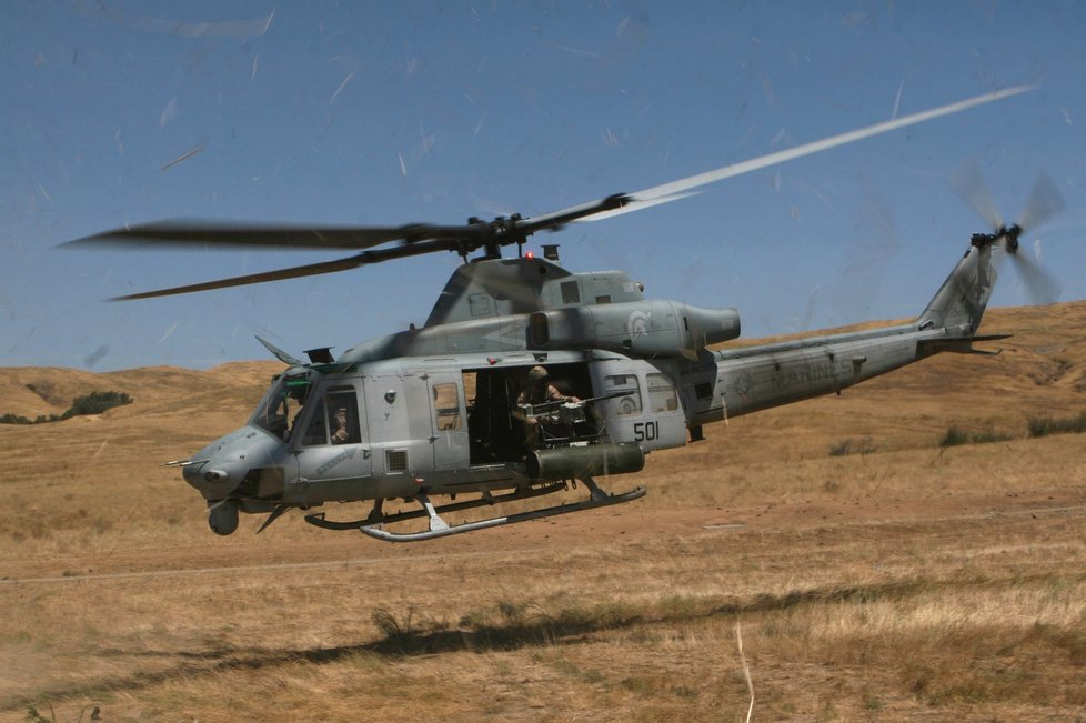 Vrtulník UH-1Y od americké firmy Bell.