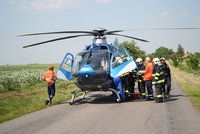 Při nehodě se těžce zranil motorkář