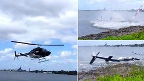 Vrtulník havaroval u havajského ostrova Oahu.