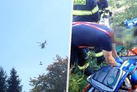 Na muže v Halenkově spadl strom: Letěl pro něj vrtulník