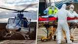 Policejní vrtulník přepravil 48 vážně nemocných covid pacientů: Vybavený byl jako lůžko na ARO