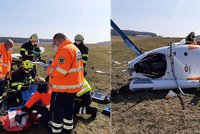 Na letišti u Kladna se zřítil vrtulník! Zasahovali záchranáři i letecká služba