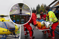 Strhující video záchranné akce vrtulníkem: Pohled z kokpitu a nakládání zraněného