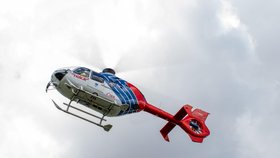 Dva záchranářské vrtulníky v Zítkových sadech.(Ilustrační foto)