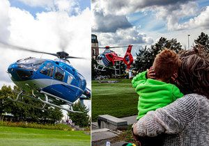 V Zítkových sadech seděli dva vrtulníky: Podívejte se na krásné fotky!