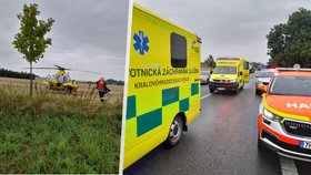 Vážná nehoda na Hradecku: Řidička zemřela na místě, dvě děti utrpěly vážná zranění