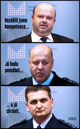 Dvojvládí u české policie očima grafika Atea