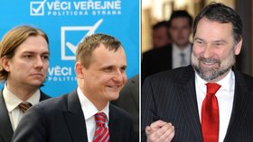 Na předsedu VV kandiduje (zleva) Babák, Bárta a John