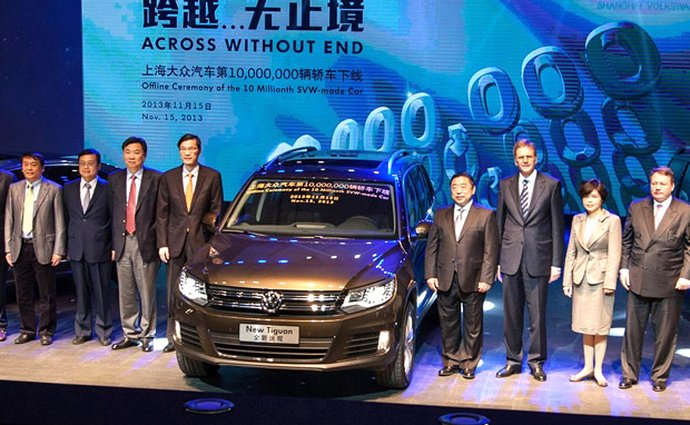 Shanghai-Volkswagen slaví 10 milionů vozidel vyrobených v Číně
