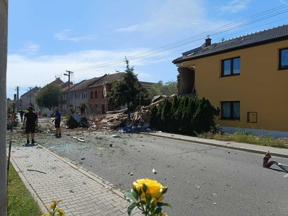 Exploze v Olšanech u Prostějova srovnala dům se zemí