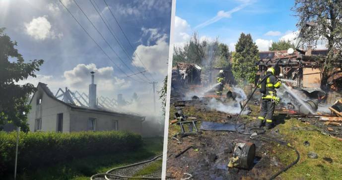 Výbuch domu v Otinovsi na Prostějovsku: Jeden mrtvý a zdemolované okolí