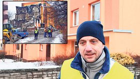 Policista Petr Albrecht zachraňoval z plamenů vyděšené sousedy. Se svojí evakuovanou rodinou se setkal až pozdě odpoledne.