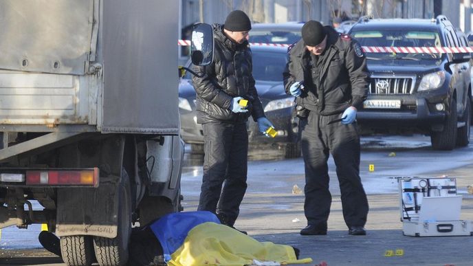 Výbuch v Charkově má tři oběti. Foto ze dne útoku (22. února 2015)