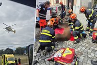 Výbuch při opravě potrubí v Kroměříži: Dva zranění