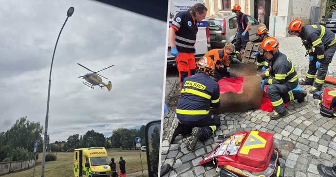 Výbuch při opravě vodovodního potrubí v Kroměříži