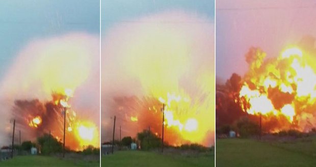 Nové video exploze továrny v »české« vesnici v Texasu: Bylo to jako výbuch atomovky!