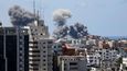 Výbuchy izraelských střel v Pásmu Gazy