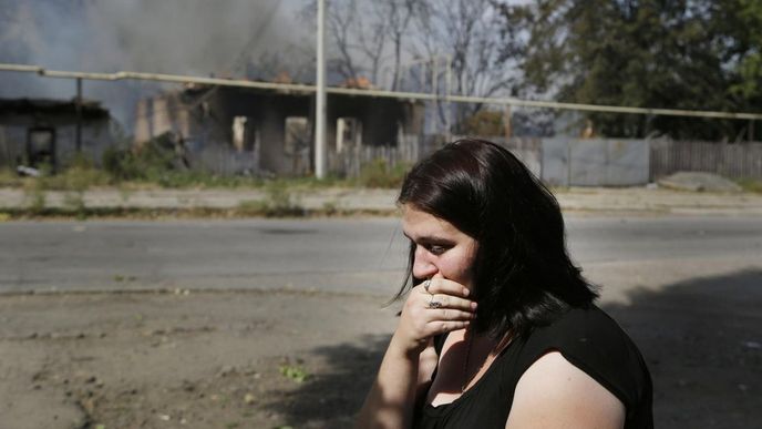 Východoukrajinský Doněck po střelbě 7. září 2014 Východoukrajinský Doněck po střelbě 7. září 2014