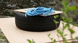 Vychytávky Ládi Hrušky: Houpačka ze staré pneumatiky