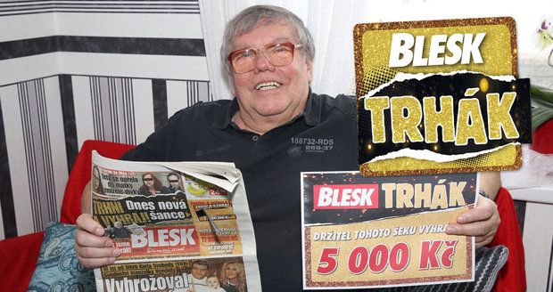 Dalším šťastným výhercem je Mirek Šedivý (73) z Měřína: V Trháku trhl 5 000 Kč