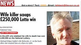 Michael Edgar (53) z Essexu nejdřív seděl za vraždu manželky, nyní vyhrál čtvrt milionu liber.