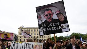 Demonstrace studentů vysokých a středních škol na obranu demokracie, ústavy a nezávislé justice #VyjdiVen 16. května 2019 v Praze