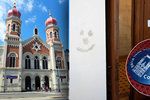 Synagoga v Plzni se stala obětí nechutného vandala.