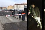 Policisté pátrají po tomto muži, který zničil závory na Mendlově náměstí v Brně.