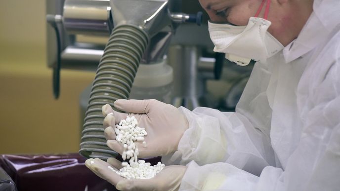 Provoz výrobce léků Zentiva v Praze-Dolních Měcholupech na snímku z 26. ledna.