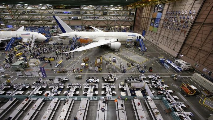 Výroba nového Boeingu dreamliner
